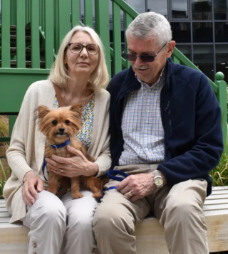 Illustration de l'article : Retrouvée dans un parc, blessée et avec ses 2 petits, cette chienne peut désormais profiter des joies d’un foyer chaleureux